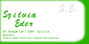 szilvia eder business card